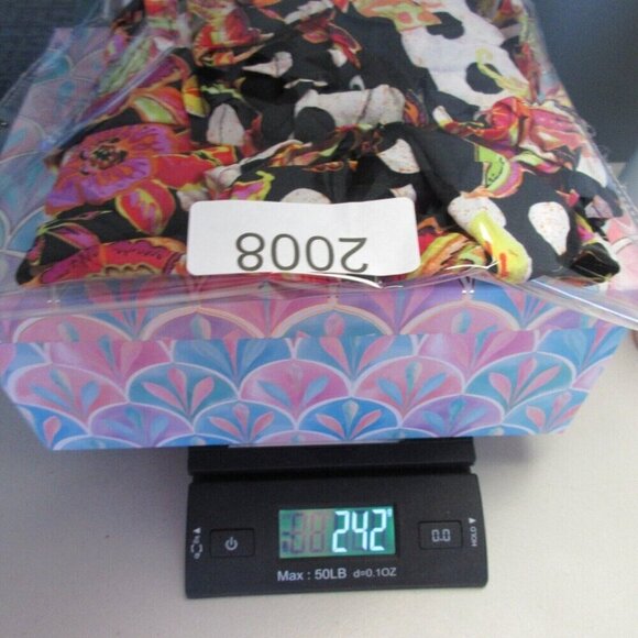 LIV Habitat Womens Midi Dress M Floral Long Sleeve Lagenlook Crinkle Zip Up 244 - Picture 11 of 11